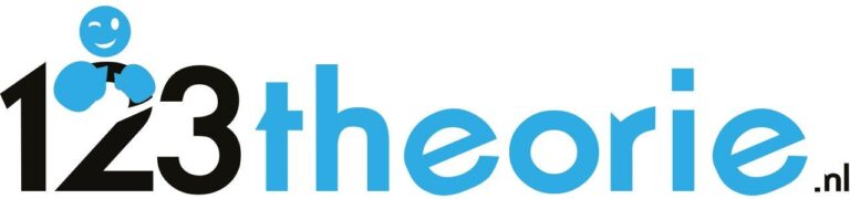 Home 123theorie logo - slimme partner voor theorie examen voorbereiding met online cursussen en dagcursus